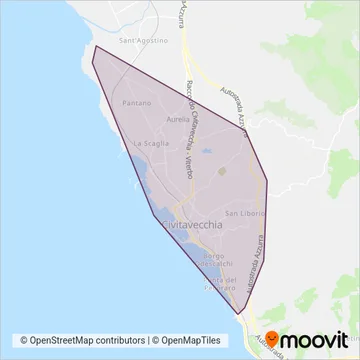Civitavecchia Servizi Pubblici coverage area map