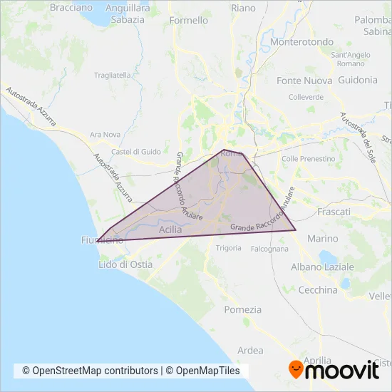 Terravision coverage area map