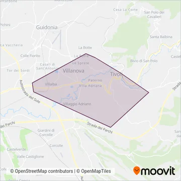 CAT Tivoli coverage area map