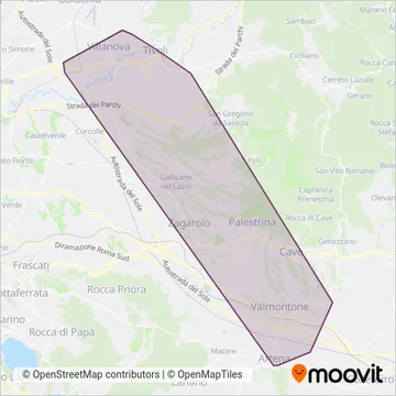 Area coperta dal servizio di ASTRAL
