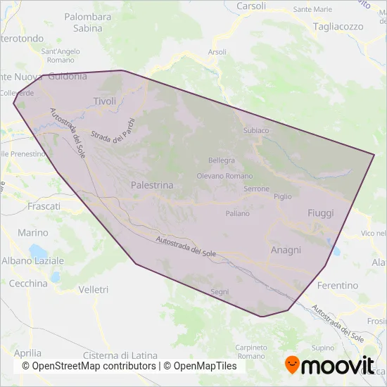Area coperta dal servizio di ASTRAL