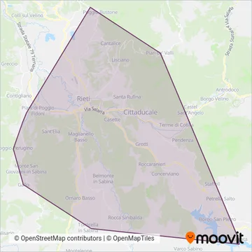 ASM Rieti coverage area map