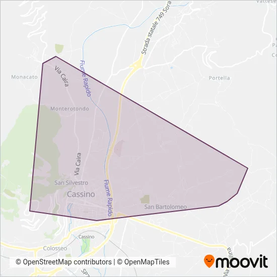 Mastrantoni Bus Lines Srl coverage area map