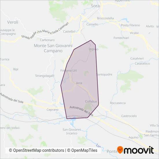 Area coperta dal servizio di Bianchi Elvira