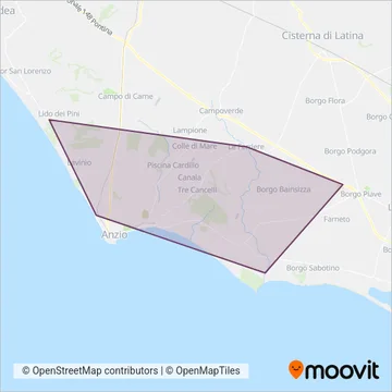 SAC Mobilità coverage area map