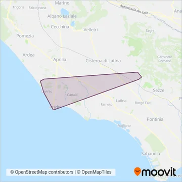 Gioia Bus coverage area map