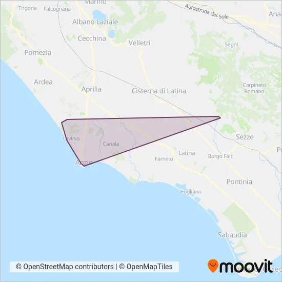 Area coperta dal servizio di Gioia Bus