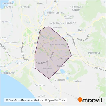 Autoservizi Troiani coverage area map