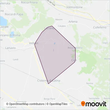 Caliciotti Viaggi coverage area map