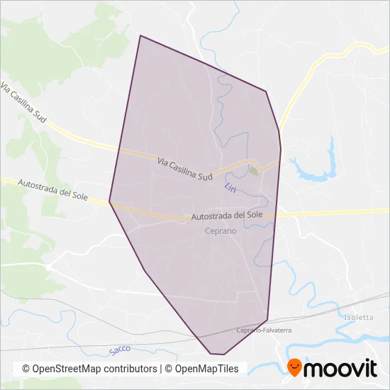 Iannucci Bus Services coverage area map