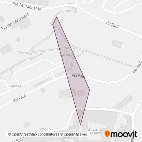 Area coperta dal servizio di Francigena (Impianto di risalta)