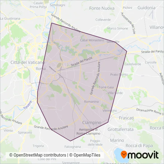 Area coperta dal servizio di ATR Mobility