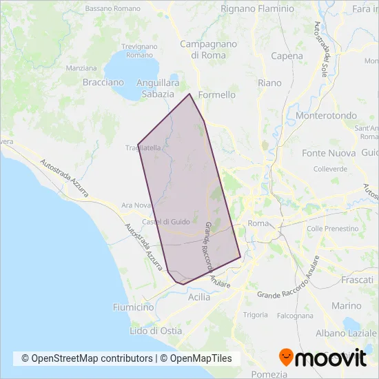 Area coperta dal servizio di Tuscia