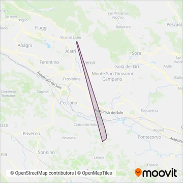 Area coperta dal servizio di Reali