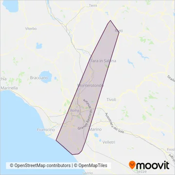 Autolinee Troiani coverage area map