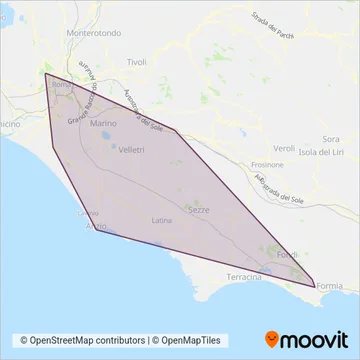 Navette coverage area map