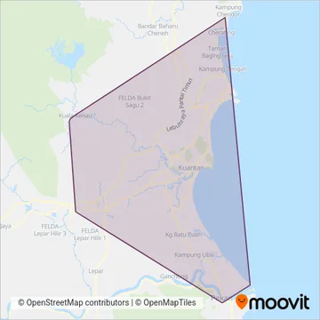 Rapid Kuantan coverage area map