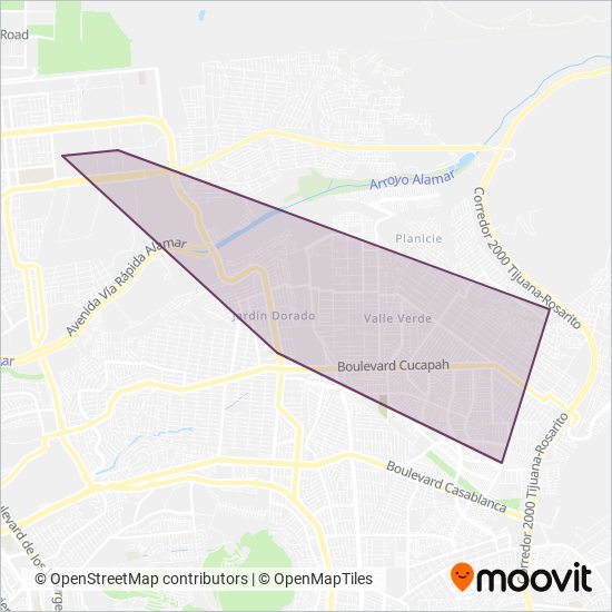 Mapa del área de cobertura de Camiones UNTIMA