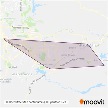 Transportes 24 de Febrero (Camión naranja) coverage area map