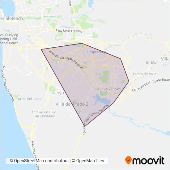 Camiones Verde y Crema coverage area map