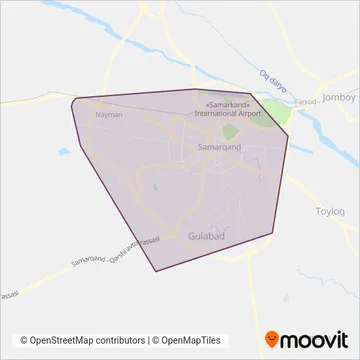 Схема покрытия компании Samarqand Avtobusa