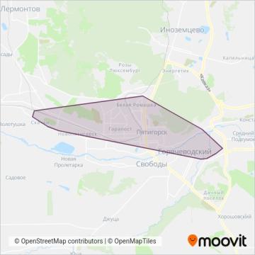 Схема покрытия компании Городской электрический транспорт