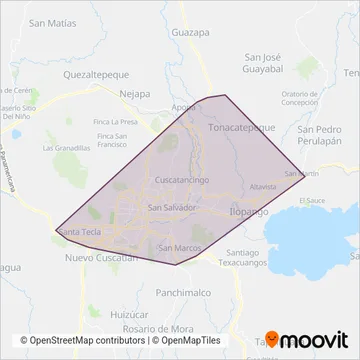 VMT coverage area map