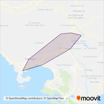ACABUS Alimentadoras coverage area map