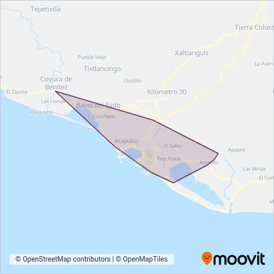 URVAN coverage area map