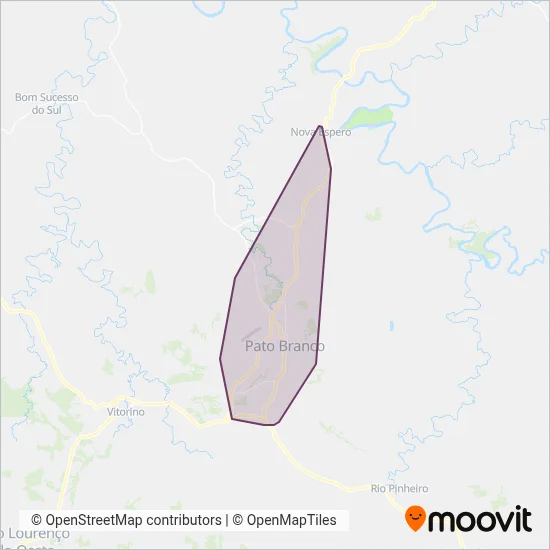 TUPA - Transporte Urbano de Pato Branco coverage area map