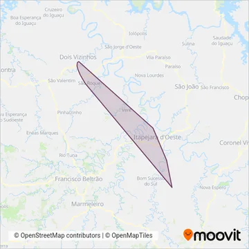 Viação Pato Branco - BRANTUR (Rodoviário) coverage area map