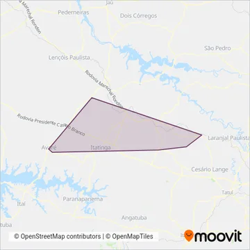 Rápido Luxo Campinas coverage area map