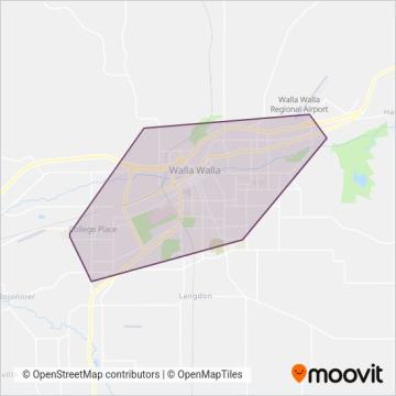 Valley Transit coverage area map