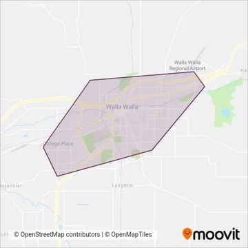 Valley Transit coverage area map