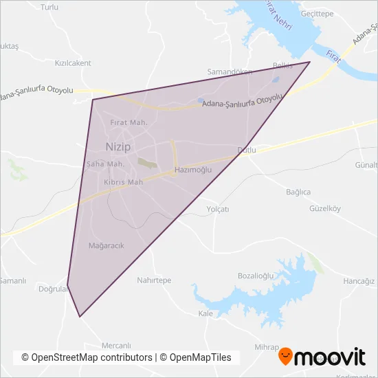 Nizip ÖHO coverage area map