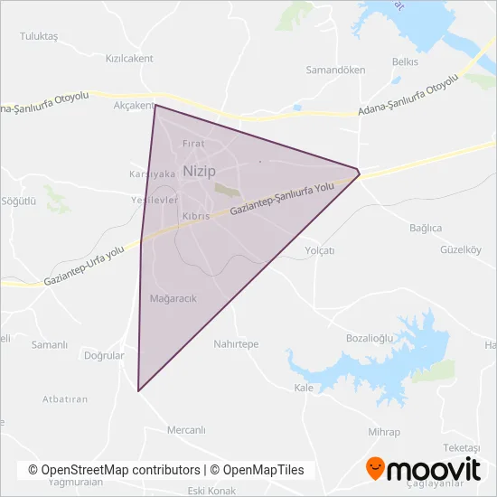 Nizip ÖHO coverage area map