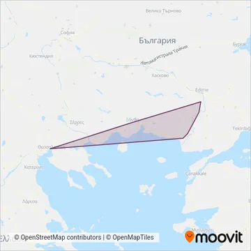 ΚΤΕΛ ΝΟΜΟΥ ΕΒΡΟΥ coverage area map