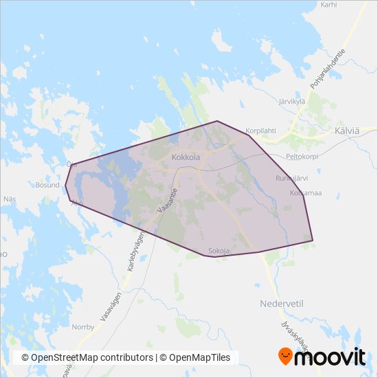 Bysse coverage area map