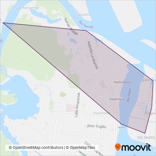 Transtur S.A. coverage area map