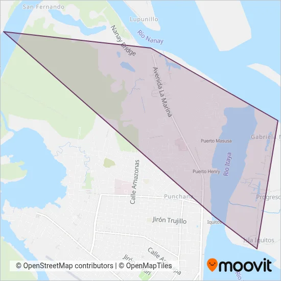 Transtur S.A. coverage area map