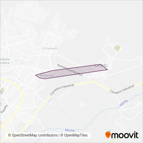 Empresa de Transporte y Turismo Santa Catalina S.A. coverage area map