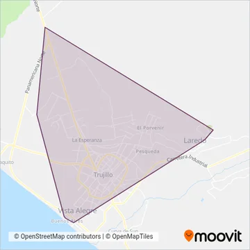 Empresa de Transporte Nuevo California S.A. - ETNCASA coverage area map