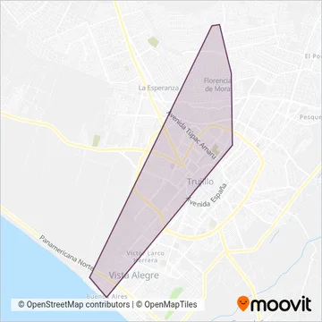 Empresa de Transporte Urbano Virgen de la Puerta S.A. - ETUVPSA coverage area map