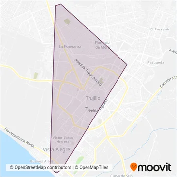 Empresa de Transporte y Servicios Señor de los Milagros S.A.C. coverage area map