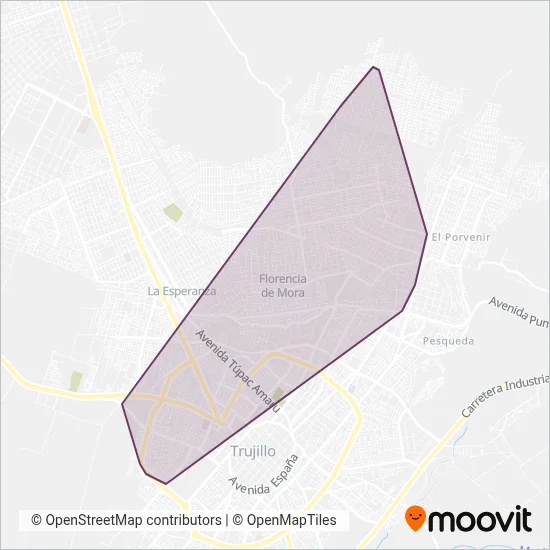 Empresa de Transporte y Servicios Libertad S.A. - ETSLSA coverage area map