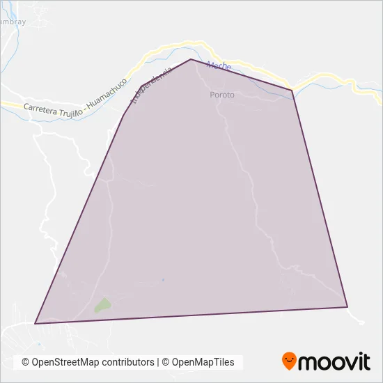 Empresa de Transporte Expreso Poroto S.A. coverage area map