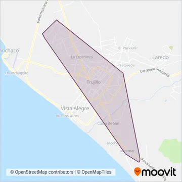 Empresa de Transporte y Servicios Múltiples Nuevos Girasoles S.A. coverage area map