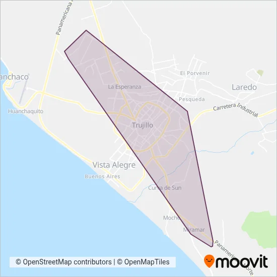 Empresa de Transporte y Servicios Múltiples Nuevos Girasoles S.A. coverage area map