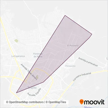 Empresa de Transporte Luz Divina S.A. coverage area map