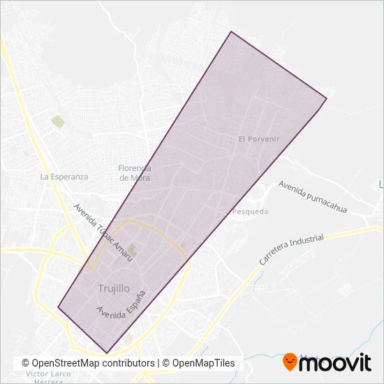 Empresa de Transporte Luz Divina S.A. coverage area map
